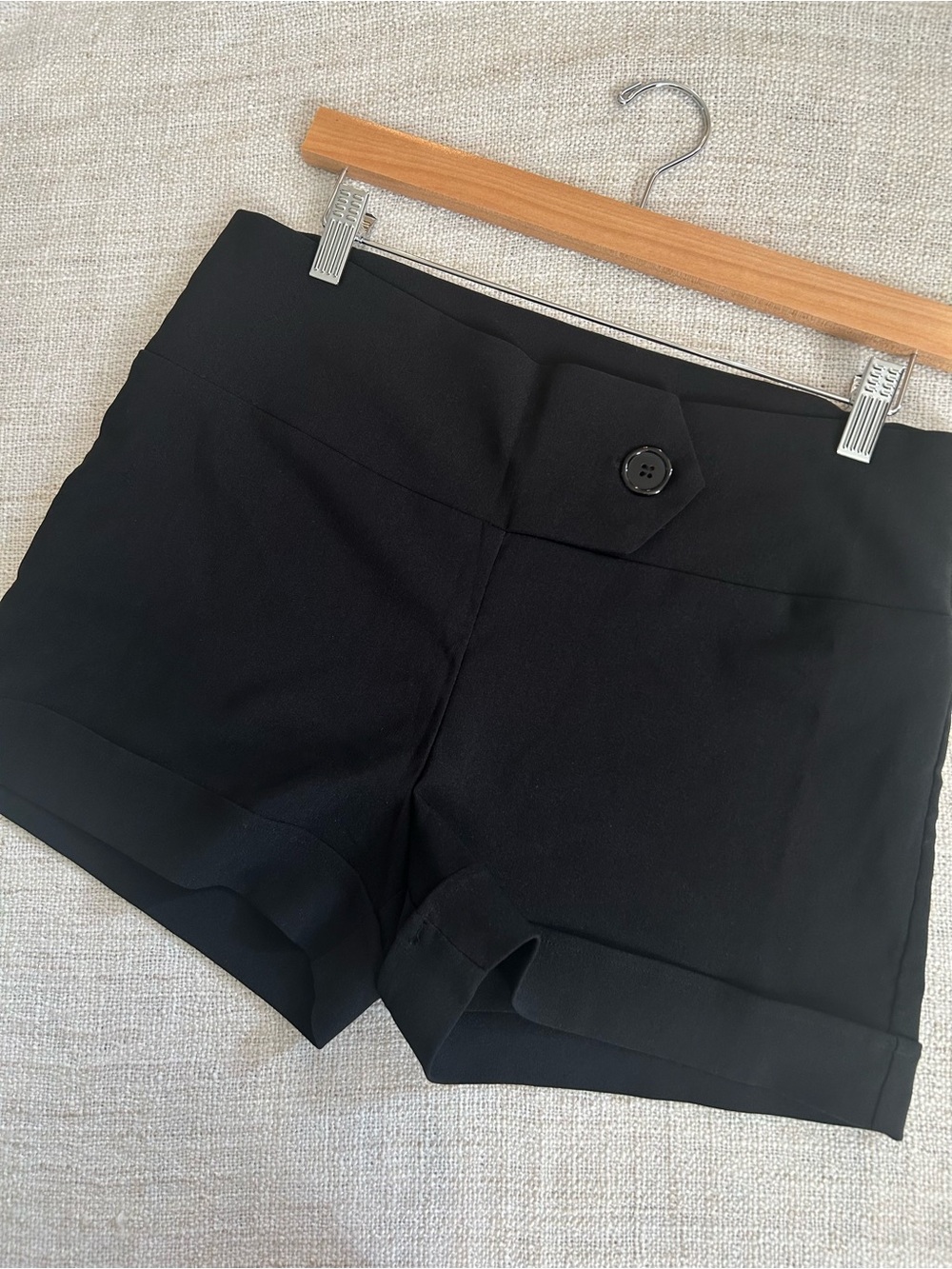 Candy Couture Black High-Waist Tailored Women’s Shorts